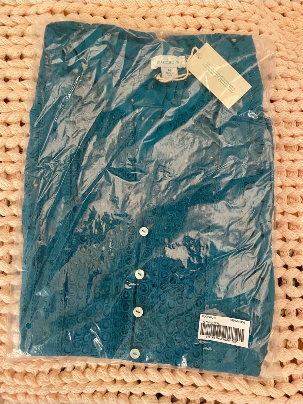 Sundance Eyelet Symphony Top. NWT. Medium. - Picture 6 of 7